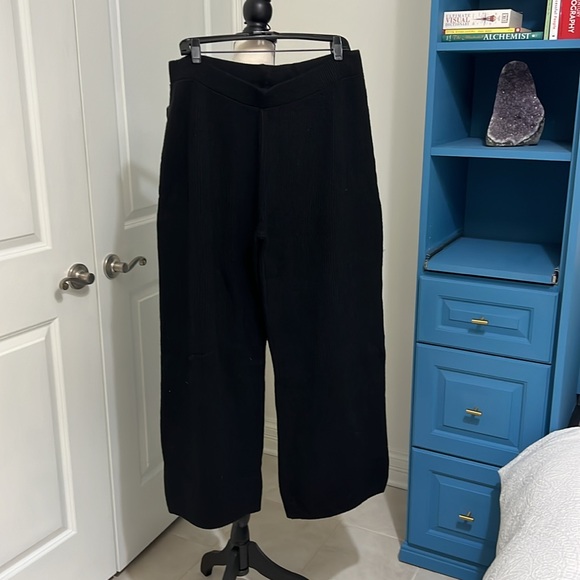 GAP CashSoft Shaker-Stitch Sweater Pants black size large - Picture 10 of 11